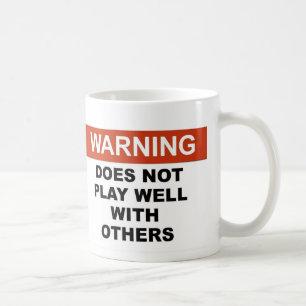 CANECA DE CAFÉ ADVERTIR FAZ NOTPLAY BEM COM OUTRO
