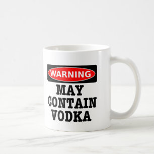 Caneca De Café Advertir pode conter a vodca