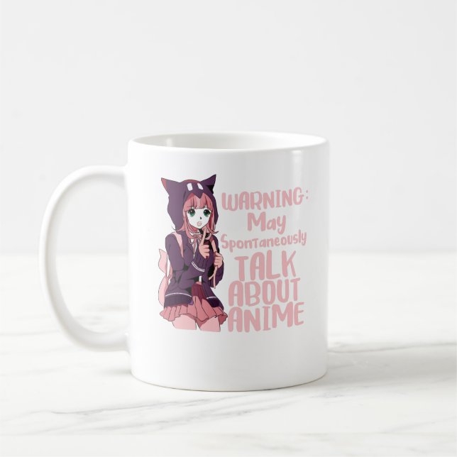 Caneca De Café Advertir pode espontâneamente falar sobre o Anime (Esquerda)