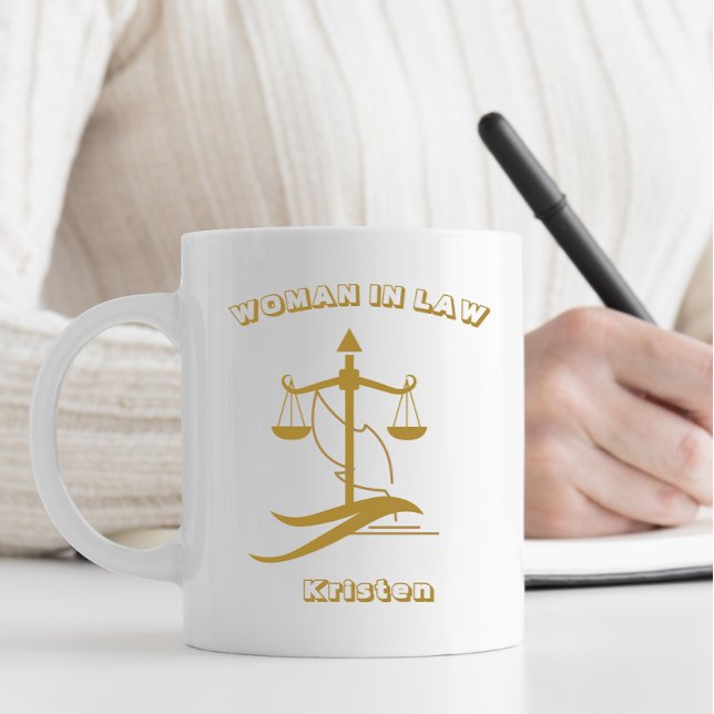 Caneca De Café Advogada Mulher Estudante de Direito Personalizada (Criador carregado)
