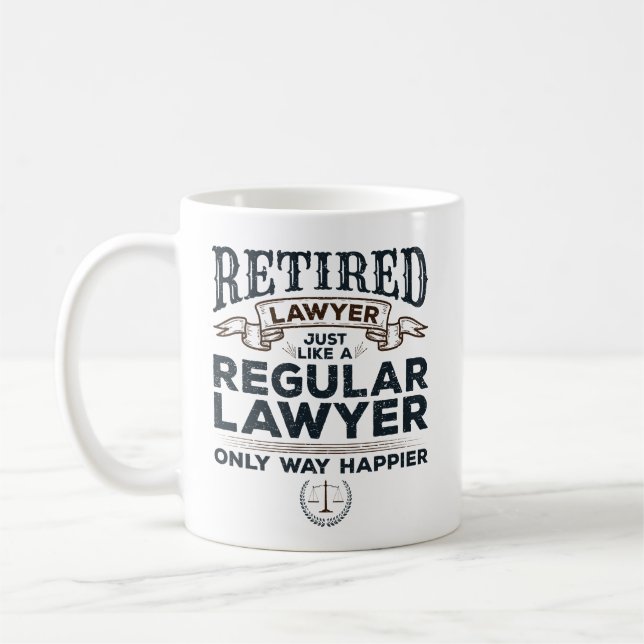 Caneca De Café Advogado aposentado, advogado reformado, como acon (Esquerda)