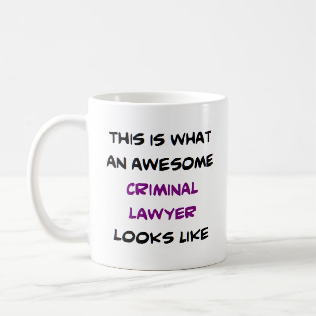 Caneca De Café advogado criminoso, incrível (Esquerda)