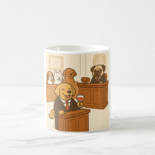 Caneca De Café Advogado de Cachorro Engraçado