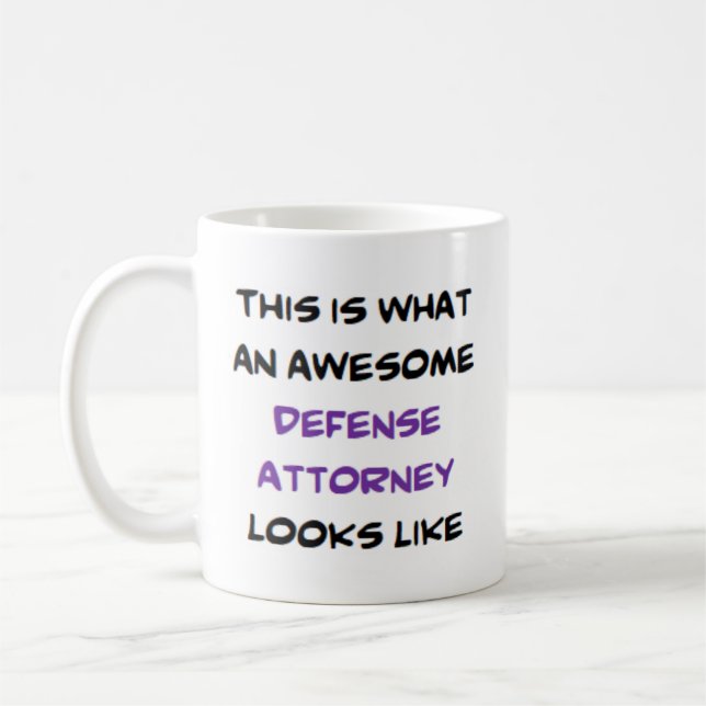Caneca De Café advogado de defesa, incrível (Esquerda)