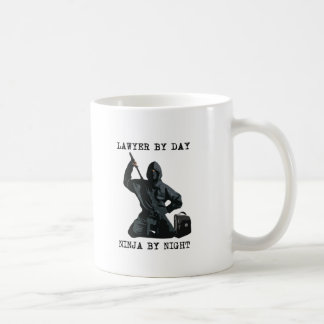 Caneca De Café Advogado em o dia, Ninja em a noite