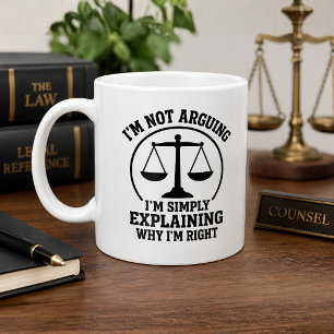 Caneca De Café Advogado Engraçado Não Estou Discutindo Advogado 
