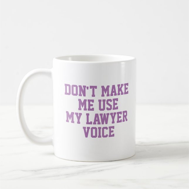 Caneca De Café Advogado Escritório Gift Mug | Slogan Engraçado (Esquerda)