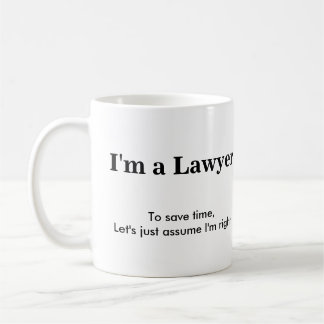 Caneca De Café Advogado - supor que eu sou direito