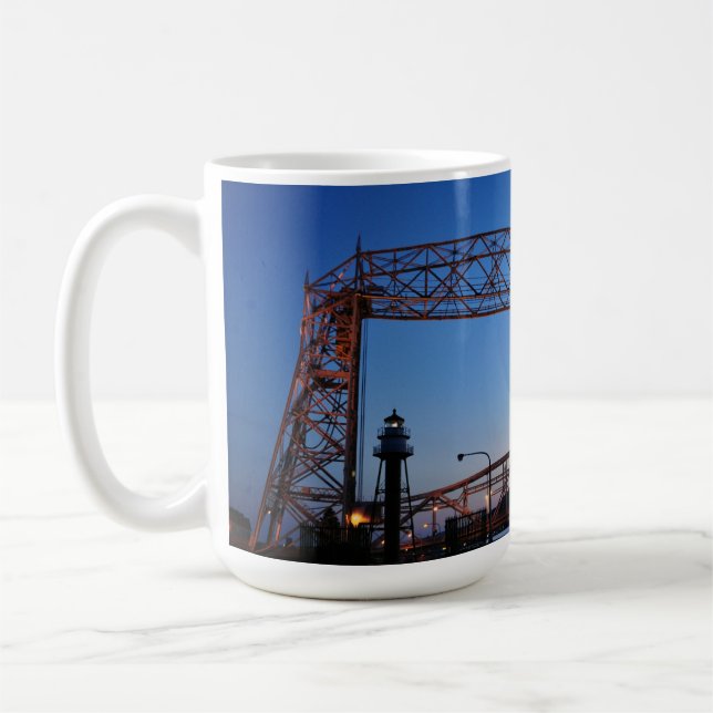 Caneca De Café Aerial Lift Bridge Duluth Minnesota (Esquerda)