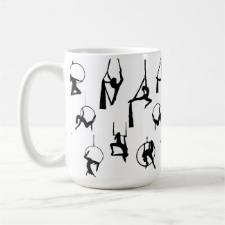 Caneca De Café Aerialistas Silks Lyra silhouettes