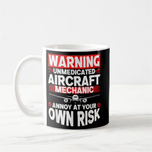 Caneca De Café Aeronave Mecânica de Aviões Funny Mecânica 1