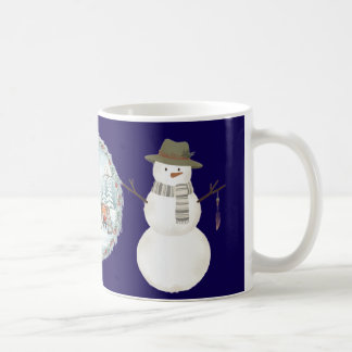 Caneca De Café Aesthetic Boho Snowman Coffee Mug