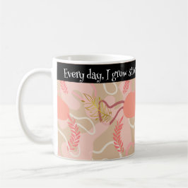 Caneca De Café Aesthetic Leaf Design