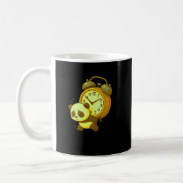 Caneca De Café Aesthetic Sleepy Panda • Oversized Alarm Clock