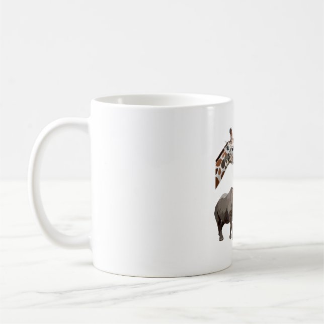 Caneca De Café Afafricano Safari Wildlife Design Giraffe (Esquerda)