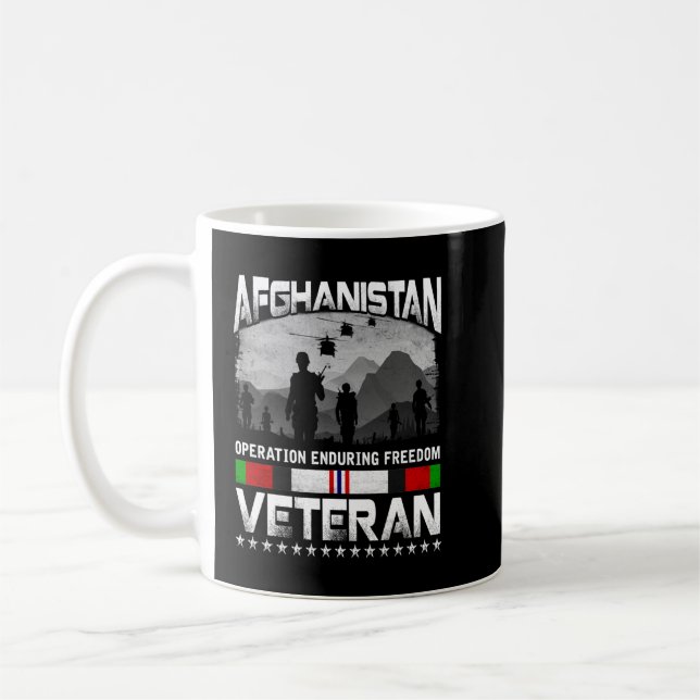 Caneca De Café Afeganistão Veterano Orgulho do Exército Militar d (Esquerda)