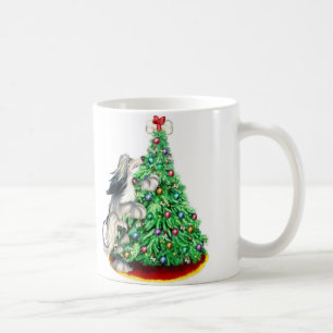 Caneca De Café Afegão Alcance Objetivos Domino Blue Cream