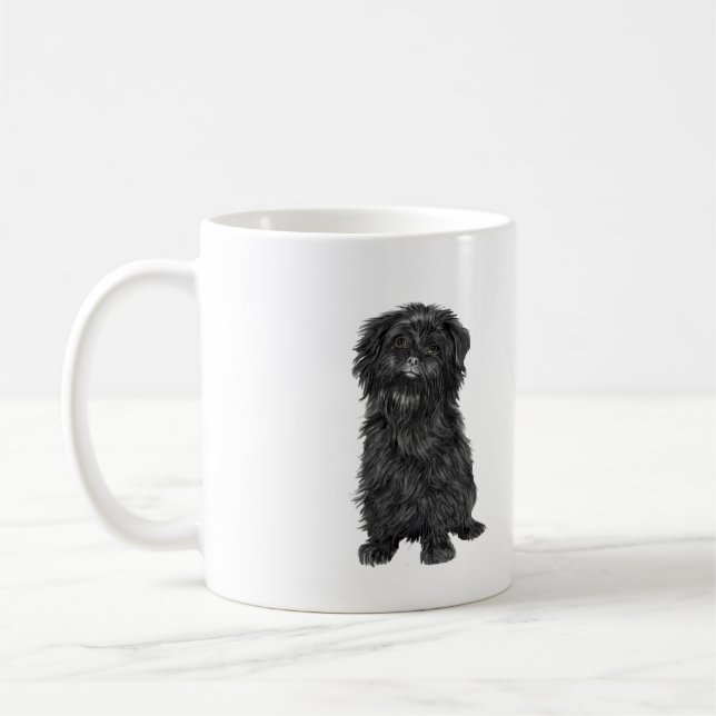 Caneca De Café Affenpinscher (A) - preto (Esquerda)