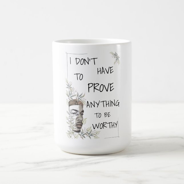 Caneca De Café Afirmação de Autoestima Positiva (Centro)