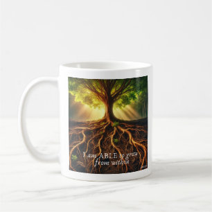 Caneca De Café Afirmação de Mug - Eu posso crescer de dentro
