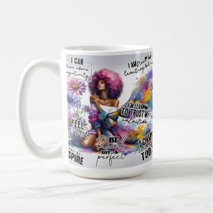Caneca De Café Afirmação para Superar a Negatividade