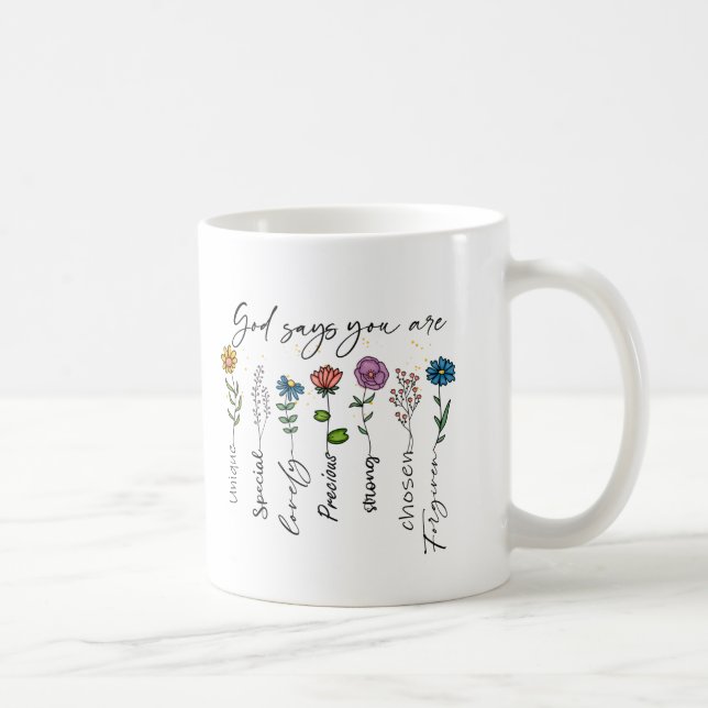 Caneca De Café Afirmações de Deus (Direita)