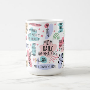 Caneca De Café Afirmações Diárias da Mãe Inspiracional