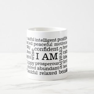 Caneca De Café Afirmações positivas da imagem saudável do auto