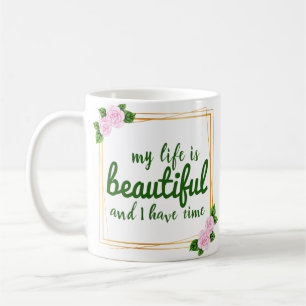 Caneca De Café afirmações positivas sobre a aceitação do trabalho