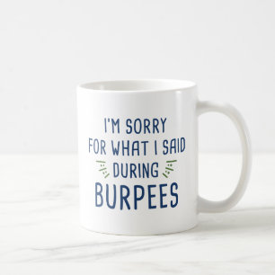 Caneca De Café Afirmado Durante Burpees