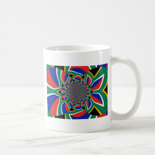 Caneca De Café África do Sul: Dança Assustadora de Cores Nacionai