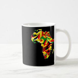 Caneca De Café África Mapa Verde Amarelo Vermelho Orgulho African