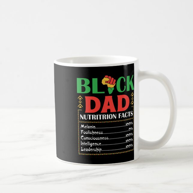 Caneca De Café África Nutrição Negra Fala Melanina Consciente (Direita)