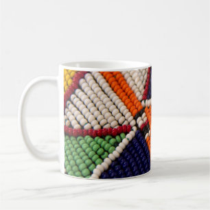 Caneca De Café África, Quênia. Miçangas Tribais de Maasai