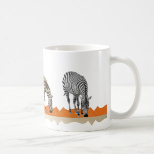 Caneca De Café África Zebra Laranja Café Teto Chocolate Mug