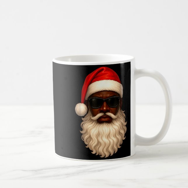 Caneca De Café African American Cool Santa Claus Christmas Pajama (Direita)