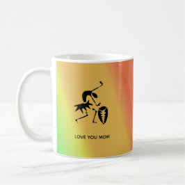 Caneca De Café African Art, Silhouette Dancer Colorful