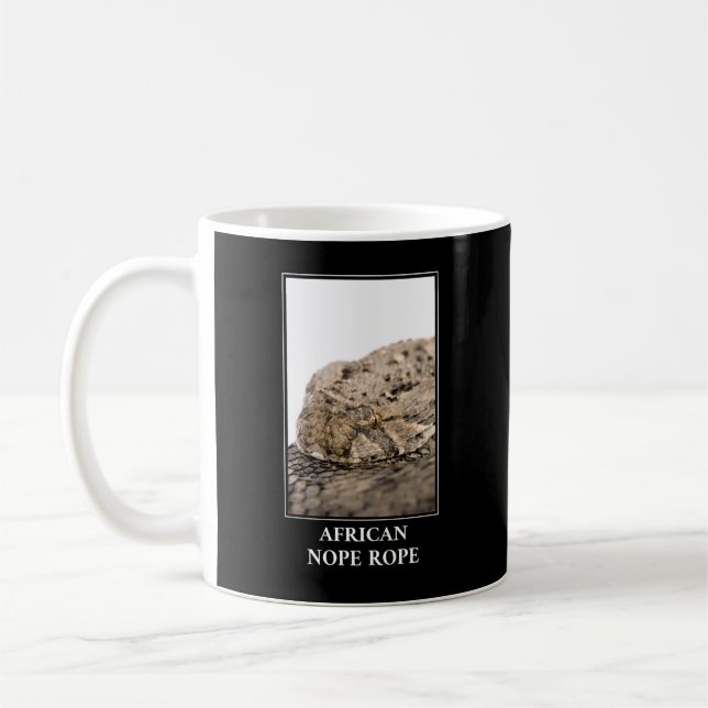 Caneca De Café African Nope Rope - Puff adder Cobra Danger (Esquerda)