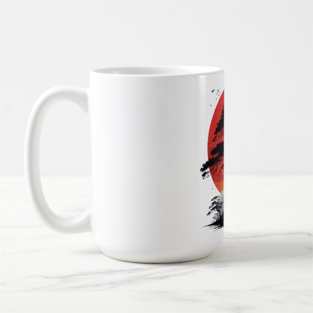 Caneca De Café African Sunset Tree (Esquerda)