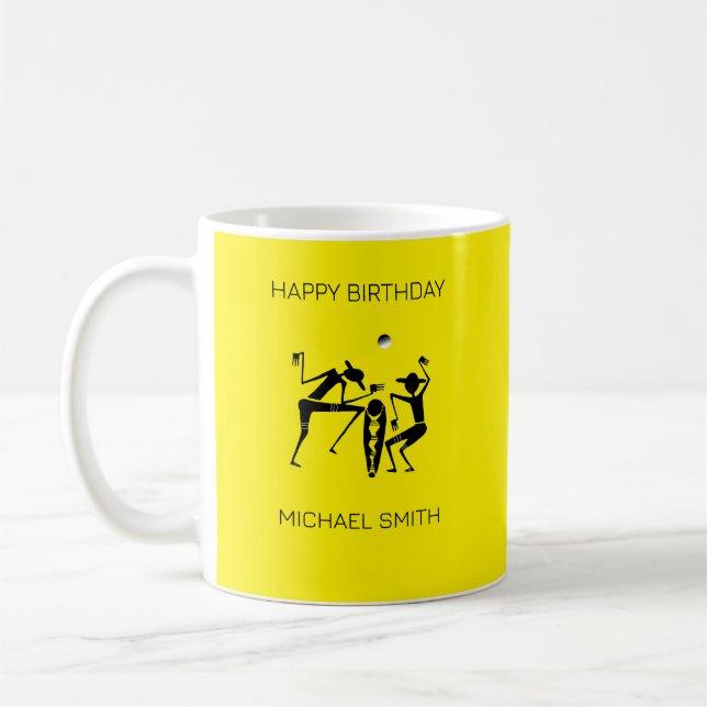 Caneca De Café Africano Art Esmagador - Dançarinos Silhouette (Esquerda)