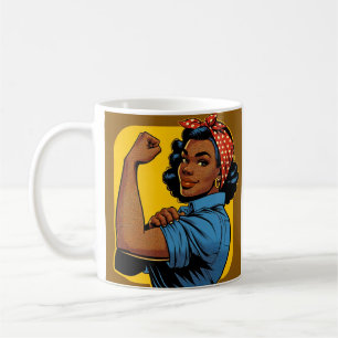 Caneca De Café Afro-Americano Rosie the Riveter