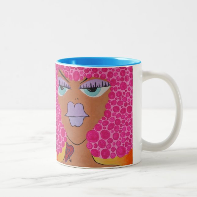 Caneca de café afro do tatuagem da mulher dos (Direita)
