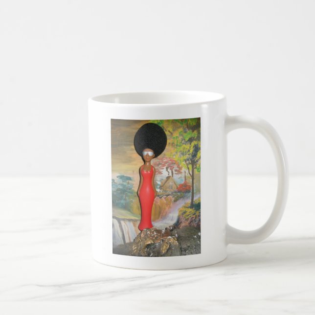 Caneca De Café Afro Glam: Uma Beleza Atemporal (Direita)