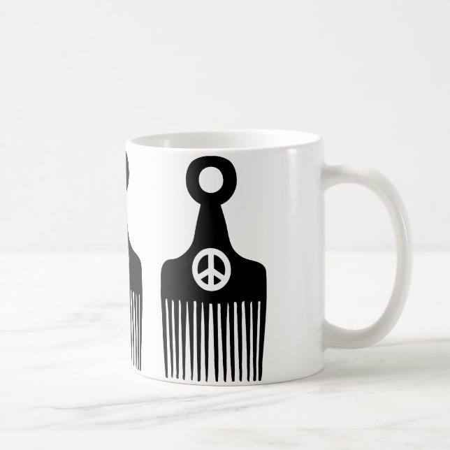 Caneca De Café Afro Hair Peace (Direita)