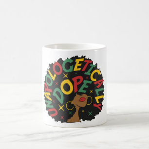Caneca De Café Afro Negro Afro-se sem desculpas
