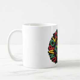 Caneca De Café Afro Negro Afro-se sem desculpas