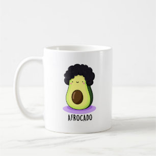 Caneca De Café Afrocado Engraçado Avocado Com Afro Pun
