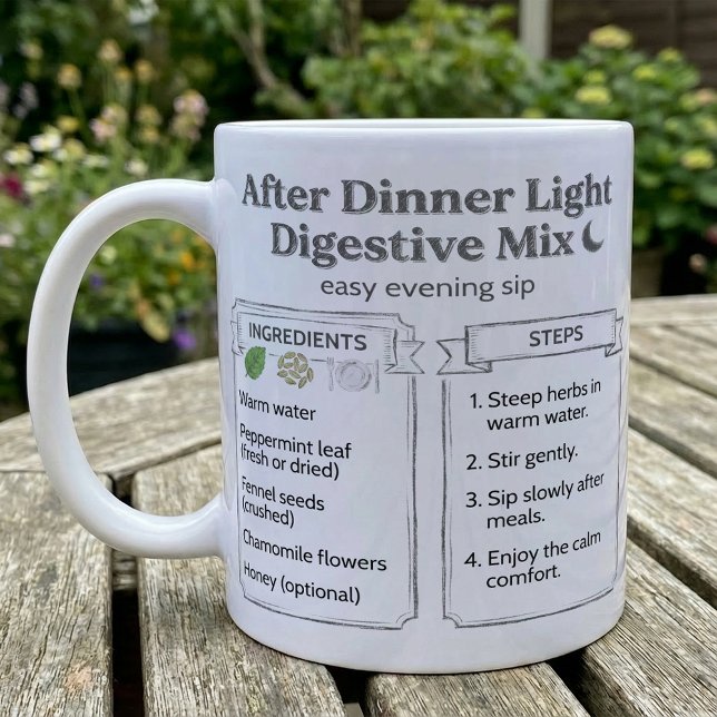 Caneca De Café After Dinner Digestive Tea Recipe (Criador carregado)