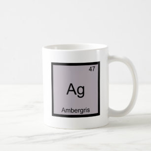Caneca De Café Ag - Âmbar Gris Camiseta de Química Engraçada Símb