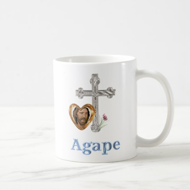 Caneca De Café Agape Love presentes cristãos (Direita)